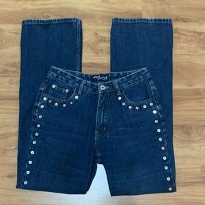 Wild secret jeans women junior 5 straight leg blue